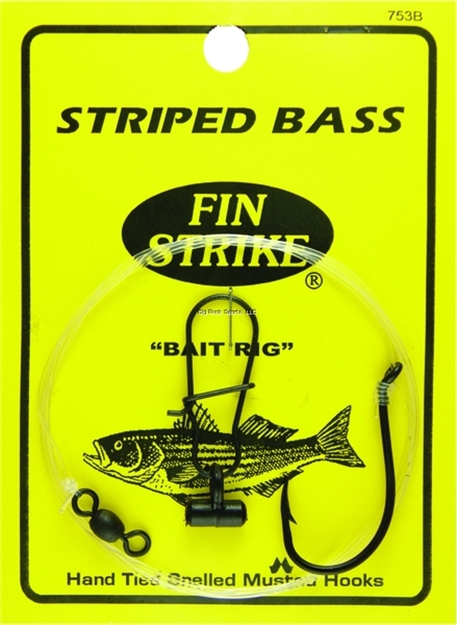 Picture of Fin Strike Striped Bass Rigs Beak Octopus Blk Bait Rig W/Swivel & Sinker Slide