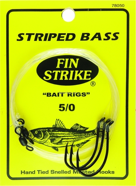 Picture of Fin Strike Striped Bass Rigs Beak W/Swivels Octopus Blk Sz5/0 3Pk Bait Rigs