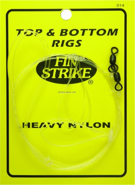 Picture of Fin Strike Top & Bottom Rigs Hvy Nylon W/2 Dropper Loops Crane Swivel & Loop For Sinker 2Pk