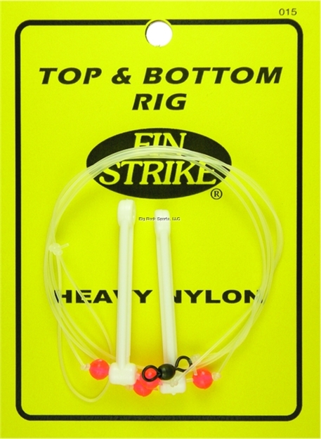 Picture of Fin Strike Top & Bottom Rigs Hvy Nylon W/2 Nylon Rig Arms W/Crane Swivel & Loop For Sinker