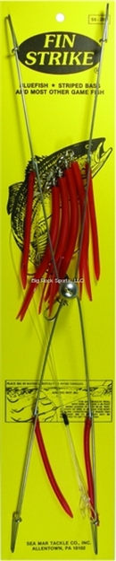 Picture of Fin Strike Umbrella Rigs Red 20" 4 Arm Frame W/4 Tube Hooks & Leaders Plus 4 Teasers