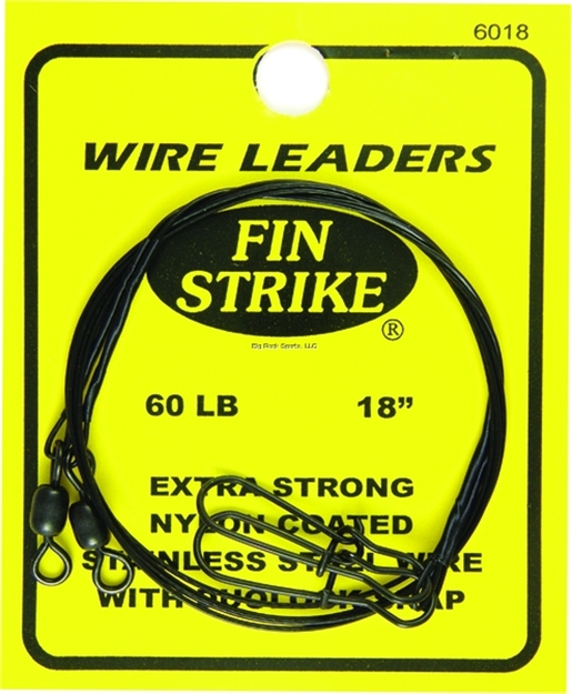 Picture of Fin Strike Wire Leaders Extra Strong Blk SS Wire W/Duolock Snap 18" 60Lb 2Pk
