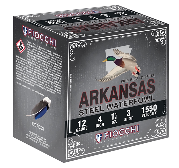 Picture of Fiocchi 123Ads3 Steel Waterfowl Hunting 
12 Gauge 3" 1-1/5 OZ 3 Shot 25 Bx/ 10 CS
