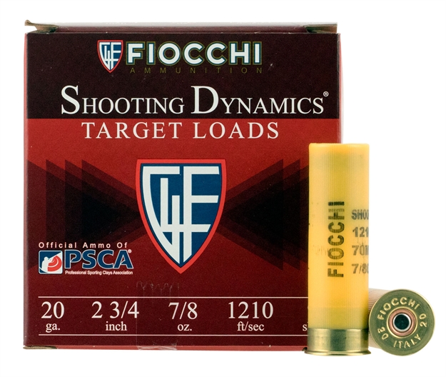 Picture of Fiocchi 20Sd9 Target Shotshell 20 Gauge 2.75" 7/8 OZ 9 Shot 25 Bx/ 10