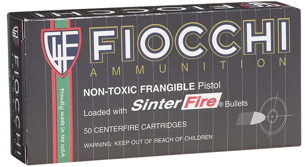 Picture of Fiocchi Non Tox Pistol Ammo 40 S&W, Frangible, 125 Gr, 1265 Fps, 50 Rnd, Boxed