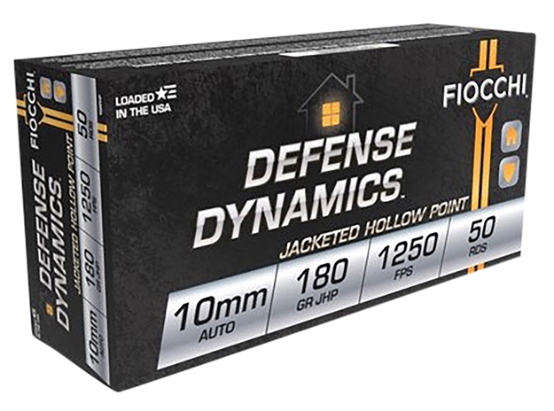 Picture of  Fiocchi 10Aphp Defense Dynamics  10Mmauto 180Gr Jacketed Hollow Point 50 Per Box/10 Case