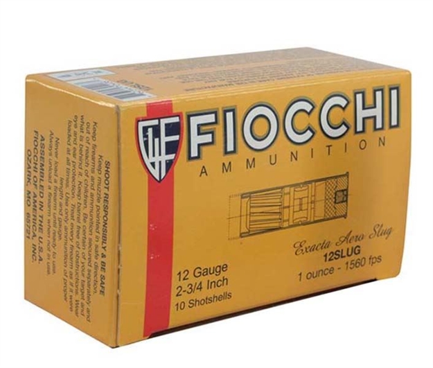 Picture of Fiocchi 12 GA 2 3/4 1Oz Hi-Velocity Slug - Box OF 10