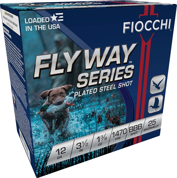 Picture of  Fiocchi 1235St3b Flyway  12Gauge 3.50" 1 3/8Oz Bbbshot 25 Per Box/10 Case 762344700373