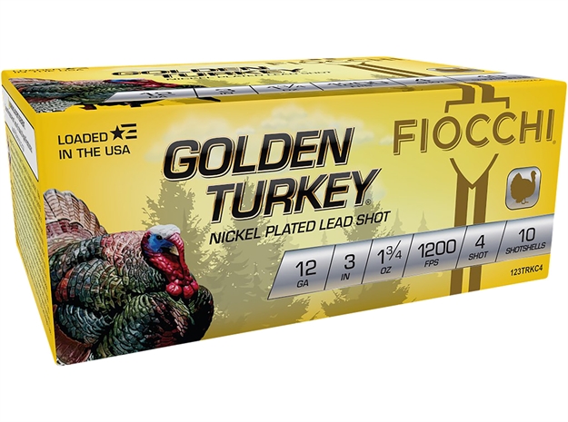 Picture of  Fiocchi 123Trkc4 Golden Turkey  12Gauge 3" 1 3/4Oz 4Shot 10 Per Box/10 Case 762344703718