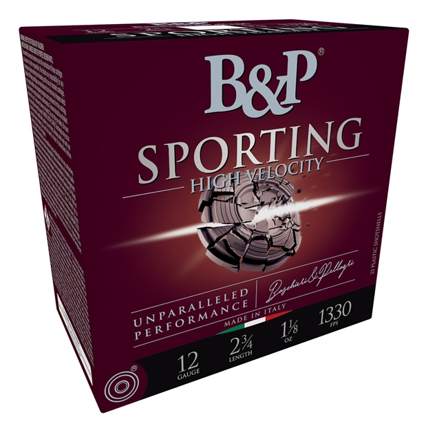 Picture of  B&P 12B8sch8 Sporting Clay  12Gauge 2.75" 1 1/8Oz 8Shot 25 Per Box/10 Case