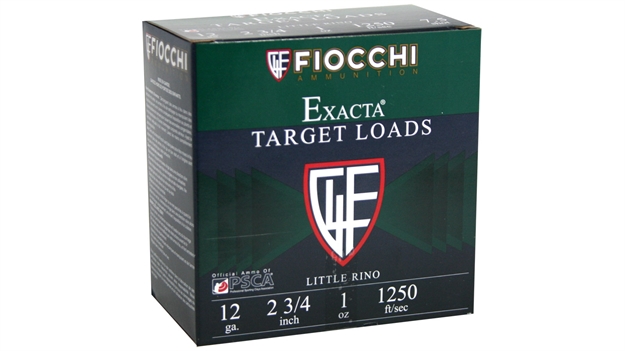 Picture of  Fiocchi 12Tx8 Exacta Target Little Rino 12Gauge 2.75" 1Oz 8Shot 25 Per Box/10 Case