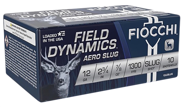 Picture of  Fiocchi 12Leslug Field Dynamics Aero 12Gauge 2.75" 7/8Oz Rifledslug Shot 10 Per Box/25 Case