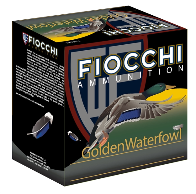 Picture of  Fiocchi 123Sgw3 Golden Waterfowl  12Gauge 3" 1 1/4Oz 3Shot 25 Per Box/10 Case 762344705552