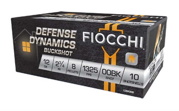 Picture of  Fiocchi 12Bk008 Defense Dynamics  12Gauge 2.75" 8Pellets 00 Buck Shot 10 Per Box/25 Case 762344712932