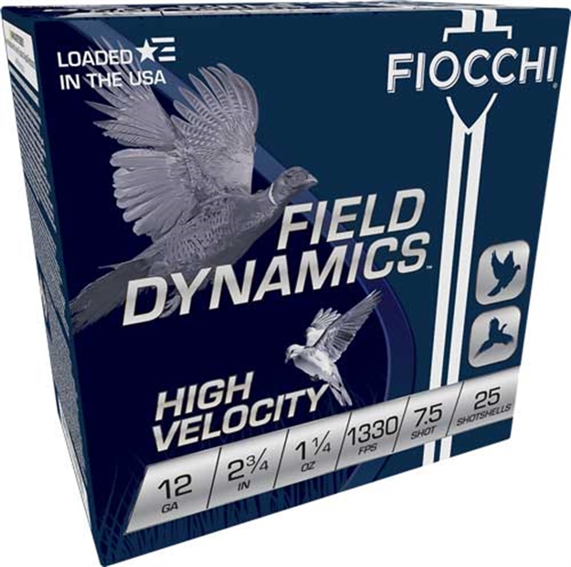Picture of Fiocchi 12Ga 2.75" 1-1/4Oz #7.5 1330Fps 25Rd 10Bx/Cs 12HV75 762344700281