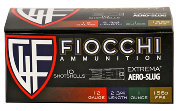 Picture of  Fiocchi 12Slug Defense Dynamics Aero 12Gauge 2.75" 1Oz Rifledslug Shot 10 Per Box/25 Case 762344704067