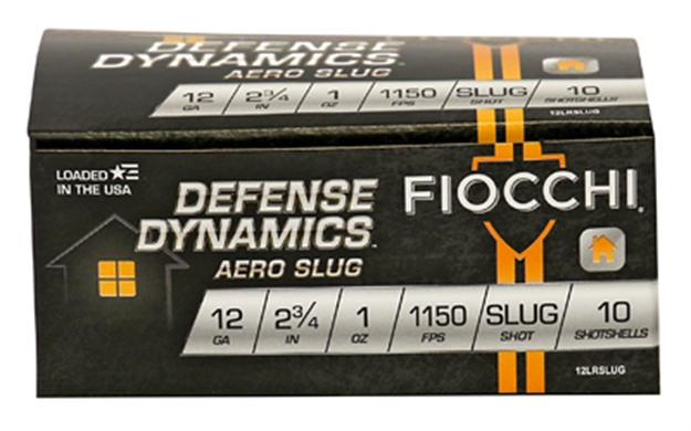 Picture of  Fiocchi 12Lrslug Defense Dynamics Aero 12Gauge 2.75" 1Oz Rifledslug Shot 10 Per Box/25 Case 762344706092