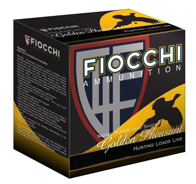 Picture of Fiocchi Golden Pheasant Shotshell 12 Ga, 2-3/4 In, No. 5, 1-3/8Oz, Max Dr, 1485 Fps, 25 Rnd Per Box 12GPX5
