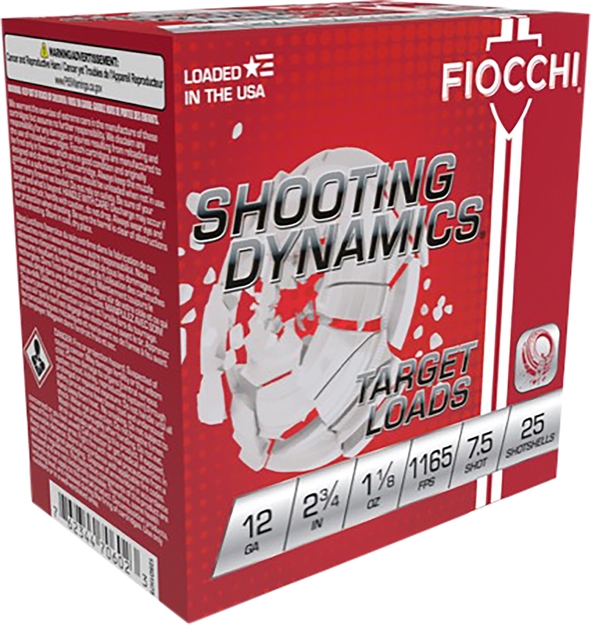 Picture of  Fiocchi 12Sd18l7 Shooting Dynamics Target 12Gauge 2.75" 1 1/8Oz 7.5Shot 25 Per Box/10 Case 762344705583
