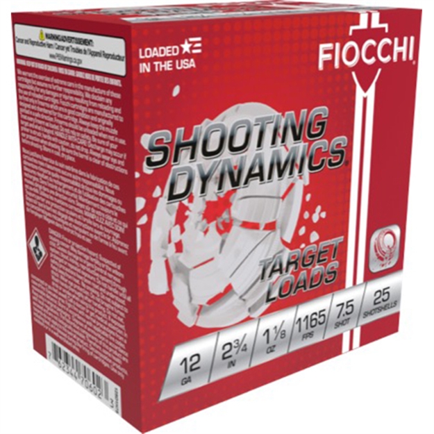 Picture of Fiocchi Shooting Dynamics 12Ga 2 3/4 1 1/8Oz 7.5 12SD18L75