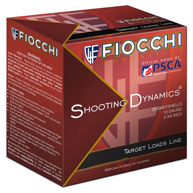 Picture of  Fiocchi 12Sd78h8 Shooting Dynamics Target 12Gauge 2.75" 7/8Oz 8Shot 25 Per Box/10 Case 762344706542