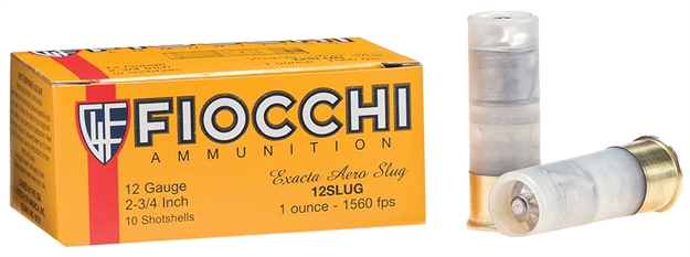 Picture of  Fiocchi 12Slug Defense Dynamics Aero 12Gauge 2.75" 1Oz Rifledslug Shot 10 Per Box/25 Case