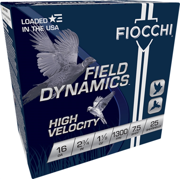 Picture of Fiocchi 16Ga 2.75" 1-1/8Oz #7.5 1300Fps 25Rd 10Bx/Cs 16HV75