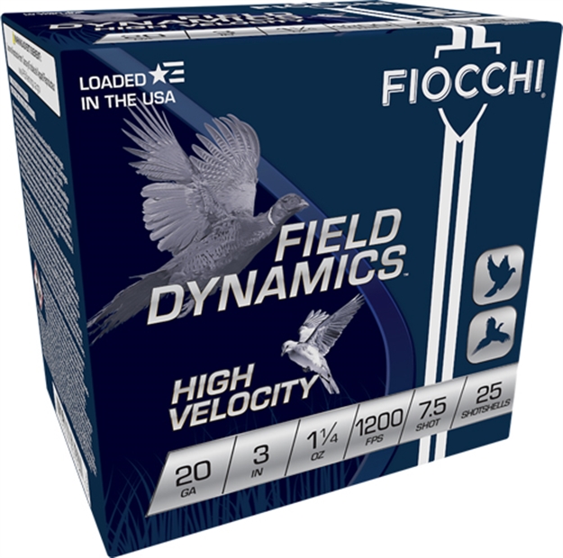 Picture of Fiocchi 20Ga 3" 1-1/4Oz #7.5 1200Fps 25Rd 10Bx/Cs 203HV75