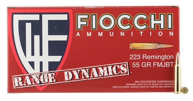 Picture of Fiocchi 223Ard Range Dynamics 223 Remington/5.56 Nato 55 GR Full Metal Jacket Boat Tail 200 Bx/ 5 CS