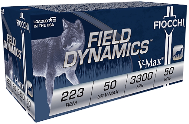 Picture of  Fiocchi 223Hva20 Field Dynamics  223Rem 50Gr V-Max 20 Per Box/10 Case