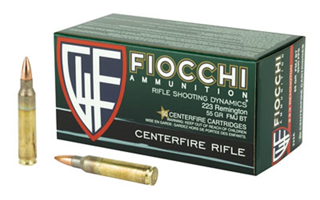 Picture of  Fiocchi 223A Range Dynamics  223Rem 55Gr Full Metal Jacket Boat Tail 50 Per Box/20 Case 762344704968