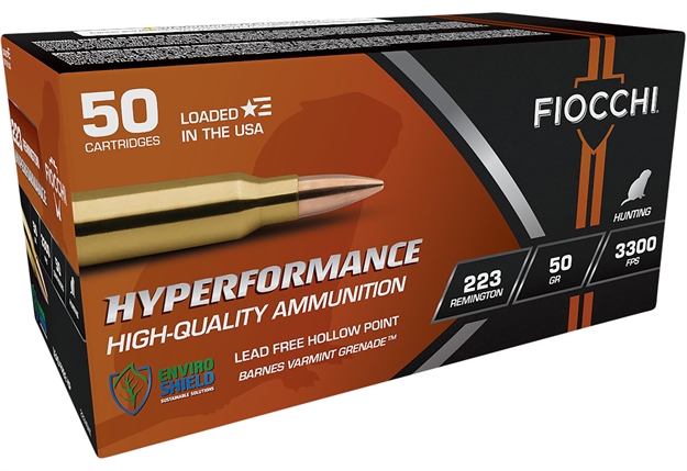 Picture of  Fiocchi 223Vgnt Hyperformance  223Rem 50Gr Barnes Varmint Grenade 50 Per Box/10 Case
