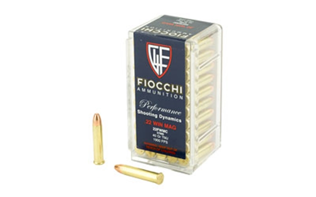 Picture of  Fiocchi 22Fwmc Field Dynamics Performance 22Wmr 40Gr Total Metal Jacket 50 Per Box/40 Case 762344710068