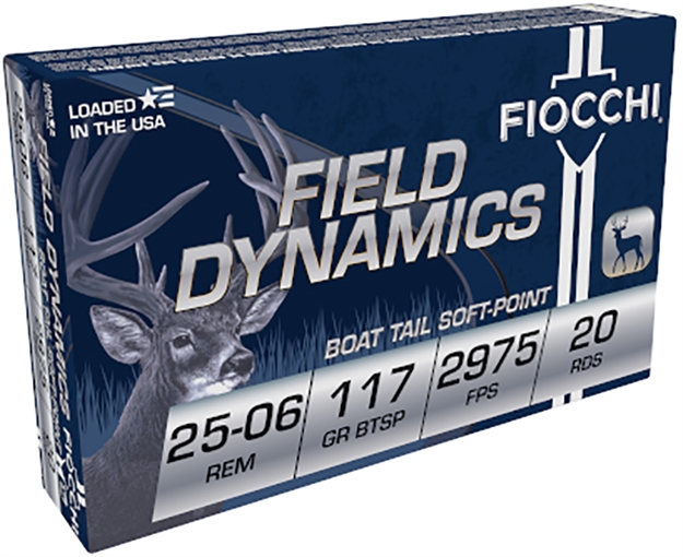 Picture of Fiocchi 2506B Field Dynamics  25-06Rem 117Gr Pointed Soft Point 20 Per Box/10 Case 762344711218