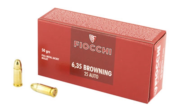 Picture of Fiocchi Shooting Dynamics Pistol Ammo 25 Acp, Fmj, 50 Gr, 800 Fps, 50 Rnd, Boxed 25AP 762344001418