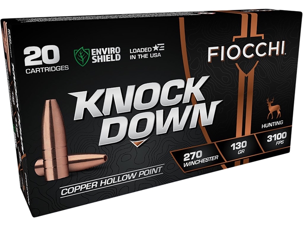 Picture of  Fiocchi 270Cha Knock Down Enviro Shield 270Win 130Gr Hollow Point 20 Per Box/10 Case 762344712864