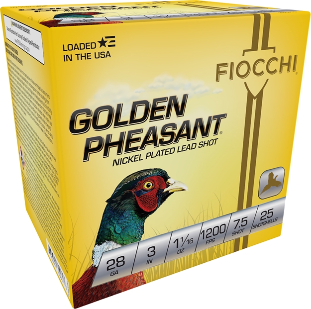 Picture of  Fiocchi 283Gp75 Golden Pheasant Extrema 28Gauge 3" 11/16Oz 7.5Shot 25 Per Box/10 Case
