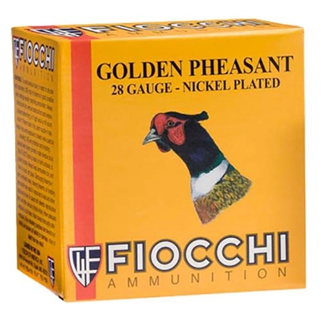 Picture of Fiocchi Golden Pheasant Shotshell 28 Ga, 2-3/4 In, No. 5, 7/8Oz, Max Dr, 1300 Fps, 25 Rnd Per Box 762344703893 -