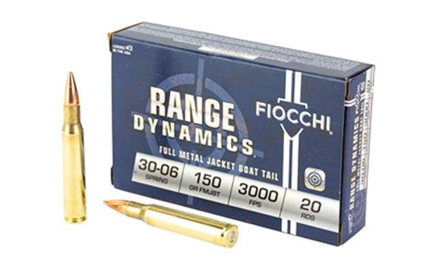 Picture of Fiocchi 3006A Range Dynamics  30-06Springfield 150Gr Full Metal Jacket Boat Tail 20 Per Box/10 Case 762344706184
