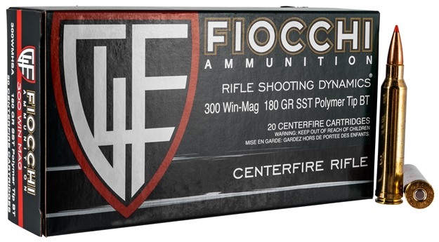 Picture of Fiocchi Centerfire Rifle Ammo 300 Win,180 Gr, Sst Hornady Ballistic Tip, 3,000 Fps, 20 Rnd 300WMHSA