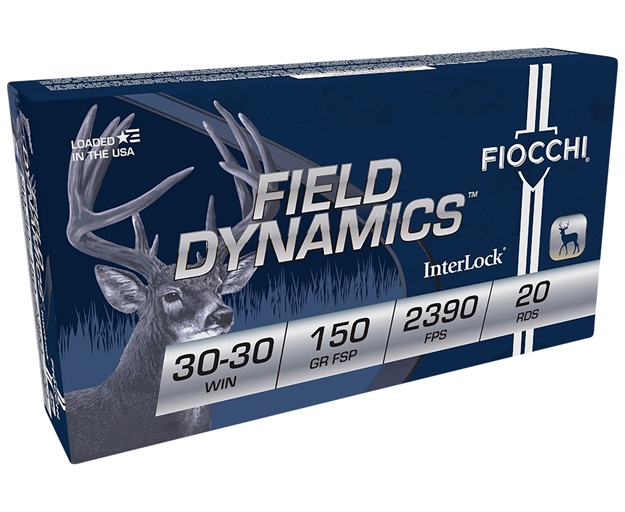 Picture of  Fiocchi 3030B Field Dynamics Interlock 30-30 Win 150 GR Flat Soft Point (Fsp) 20 Per Box/ 10 CS