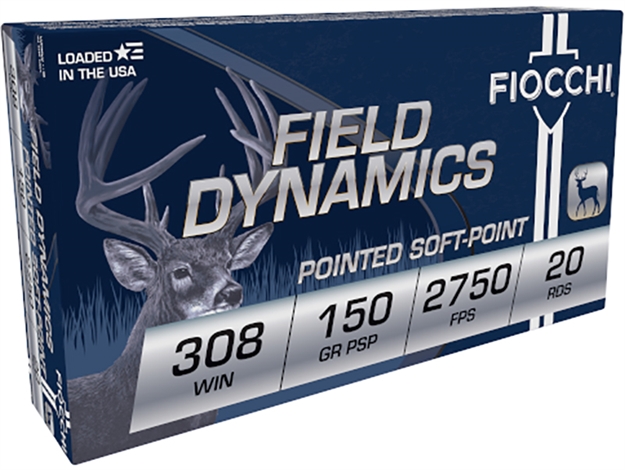 Picture of  Fiocchi 308B Field Dynamics  308Win 150Gr Pointed Soft Point 20 Per Box/10 Case 762344705637