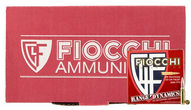 Picture of Fiocchi 308Ard Range Dynamics  308 Win 150 GR Full Metal Jacket Boat Tail (Fmjbt) 100 Bx/ 4 CS
