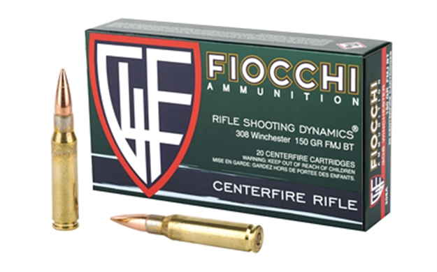 Picture of Fiocchi 308A Range Dynamics  308Win 150Gr Full Metal Jacket Boat Tail 20 Per Box/10 Case 762344705620