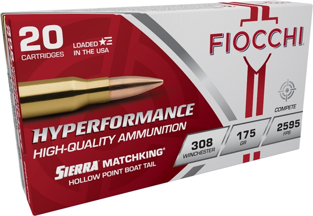 Picture of  Fiocchi 308Mkb Hyperformance Compete 308Win 168Gr Sierra Matchking Bthp 20 Per Box/10 Case