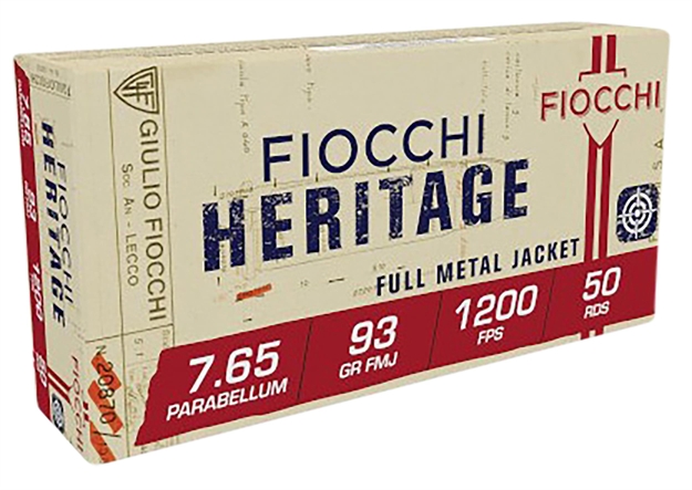 Picture of  Fiocchi 765A Heritage  7.65X21mmparabellum 93Gr Full Metal Jacket 50 Per Box/20 Case