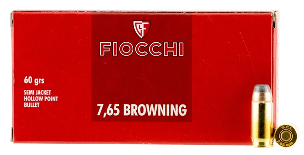 Picture of Fiocchi 32Sjhp Shooting 32 Automatic Colt Pistol (Acp) 60 GR Semi-Jacketed Hollow Point 50 Bx/ 20 CS