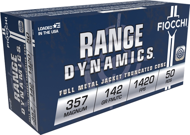 Picture of  Fiocchi 357F Range Dynamics  357Mag 142Gr Full Metal Jacket Truncated Cone 50 Per Box/20 Case 762344001319