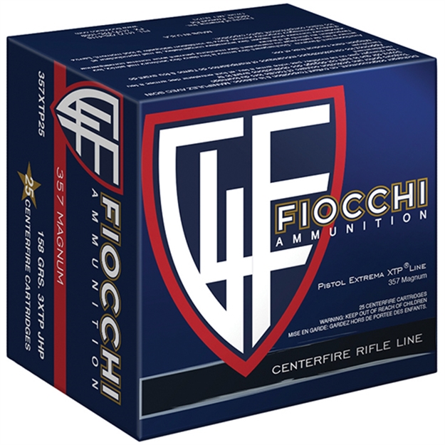 Picture of Fiocchi 357Xtp25 Hyperformance  357 Mag 158 GR Hornady Xtp Hollow Point 25 Per Box/ 20 CS 762344710532 -