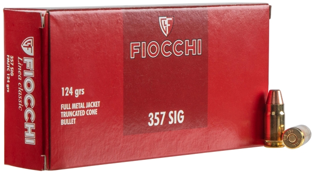 Picture of Fiocchi Shooting Dynamics Pistol Ammo 357 Sig, Fmj, 124 Gr, 1350 Fps, 50 Rnd, Boxed 357SIGAP 762344028156